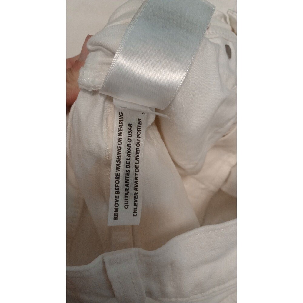 Women's Madewell The Perfect Vintage Jean Raw Hem Edition Tile White, Size 25 - Picture 12 of 12